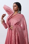 Shop_Pants And Pajamas_Pink Chanderi Embroidery Dupatta _Online_at_Aza_Fashions