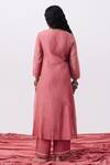 Pants And Pajamas_Pink Chanderi Embroidered Dupatta _at_Aza_Fashions