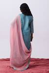 Shop_Pants And Pajamas_Blue Cotton, Silk Designer Pant _at_Aza_Fashions