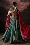 Shop_Swatti Kapoor_Blue Zari Inaya Floral Woven Lehenga _at_Aza_Fashions