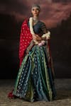 Buy_Swatti Kapoor_Red Zari Soha Embroidered Dupatta _at_Aza_Fashions