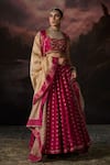 Swatti Kapoor_Pink Sequins Round Neck Sehar Floral Embroidered Blouse _Online_at_Aza_Fashions