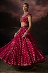 Buy_Swatti Kapoor_Pink Zari Floral Woven Skirt _at_Aza_Fashions