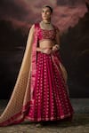 Shop_Swatti Kapoor_Pink Zari Floral Woven Skirt _Online_at_Aza_Fashions