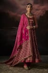 Buy_Swatti Kapoor_Pink Embroidery Haniya Floral Dupatta _at_Aza_Fashions