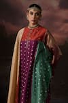 Shop_Swatti Kapoor_Multi Color Chanderi Embroidery Ela Floral Woven Dupatta _at_Aza_Fashions