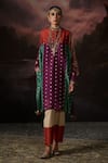 Buy_Swatti Kapoor_Gold Embroidery May Floral Woven Salwar _at_Aza_Fashions