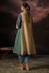 Shop_Swatti Kapoor_Blue Cotton Aliya Polka Dot Print Pant _at_Aza_Fashions