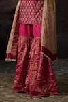 Buy_Swatti Kapoor_Pink Chanderi Sequins, Zari, Embroidery Round Aafreen Floral Woven Kurta Set _Online_at_Aza_Fashions