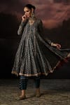 Buy_Swatti Kapoor_Blue Zari Tuba Woven Salwar _at_Aza_Fashions