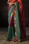 Buy_Swatti Kapoor_Multi Color Round Neck Adah Floral Woven Saree With Blouse _Online_at_Aza_Fashions