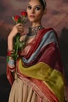 Swatti Kapoor_Multi Color Kabir Polka Dot Woven Dupatta _Online_at_Aza_Fashions