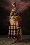 Shop_Swatti Kapoor_Multi Color Kabir Polka Dot Woven Dupatta _at_Aza_Fashions