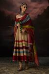 Buy_Swatti Kapoor_Multi Color Kabir Polka Dot Woven Dupatta _at_Aza_Fashions