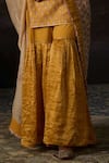 Buy_Swatti Kapoor_Yellow Zari Sahil Woven Gharara _Online_at_Aza_Fashions
