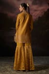 Shop_Swatti Kapoor_Yellow Zari Sahil Woven Gharara _at_Aza_Fashions