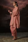 Buy_Swatti Kapoor_Pink Cotton Ali Polka Dot Print Salwar _Online_at_Aza_Fashions