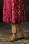 Swatti Kapoor_Gold Cotton Kathika Polka Dot Woven Pant _Online_at_Aza_Fashions