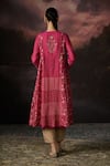 Shop_Swatti Kapoor_Pink Cotton Embroidery V-neck Zoya Woven Kurta Set _at_Aza_Fashions
