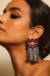 Shop_NAKHREWAALI_Multi Color Beads Kamal Embellished Earrings _at_Aza_Fashions
