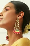 Buy_NAKHREWAALI_Multi Color Embroidery Haathi Hand Earrings _at_Aza_Fashions