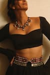 Shop_NAKHREWAALI_Multi Color Fatafati Shell Tassel Necklace _at_Aza_Fashions
