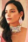 Buy_NAKHREWAALI_Multi Color Ishqaana Mirror Choker _at_Aza_Fashions
