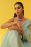 Buy_NAKHREWAALI_Multi Color Handcrafted Evil Eye Choker _Online_at_Aza_Fashions
