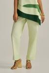 Neetiandmudita Green Cotton Square Neck Meadow Contrast Pant Set Online at Aza Fashions Neetiandmudita_Green Cotton Square Neck Meadow Contrast Pant Set _Online_at_Aza_Fashions