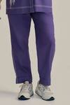 Buy_Neetiandmudita_Purple Cotton Embroidery Collared Haze Pant Co-ord Set _Online_at_Aza_Fashions