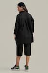 Shop Neetiandmudita Black Cotton Collared Placket Play Shorts Co-ord Set at Aza Fashions Shop_Neetiandmudita_Black Cotton Collared Placket Play Shorts Co-ord Set _at_Aza_Fashions