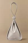 Ampm_Silver Embroidery Nuresa Wristlet _Online_at_Aza_Fashions