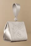 Buy_Ampm_Silver Embroidery Nuresa Wristlet _at_Aza_Fashions