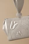 Shop_Ampm_Silver Embroidery Nuresa Wristlet _Online_at_Aza_Fashions