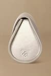 Ampm_Silver Siara Clutch _Online_at_Aza_Fashions