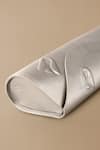 Ampm_Silver Siara Clutch _at_Aza_Fashions