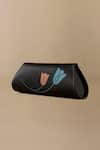 Shop_Ampm_Black Embroidery Mia Clutch _Online_at_Aza_Fashions