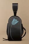 Ampm_Black Cut Work Zyra Wristlet _Online_at_Aza_Fashions