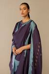 Buy_Ampm_Purple Chanderi Round Neck Viha Kurta Set 