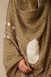 Buy_Ampm_Taupe Chanderi Round Neck Erisha Kurta Set 