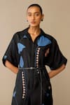 Buy_Ampm_Black Collared Romillie Jumpsuit 