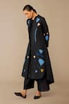 Shop_Ampm_Black Silk Embroidery Round Neck Arisa Kurta Palazzo Set 
