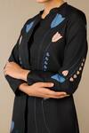 Buy_Ampm_Black Silk Embroidery Round Neck Arisa Kurta Palazzo Set _Online