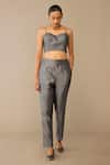 Buy_Ampm_Gray Shawl , Round Idalia Cape Pant Set _Online_at_Aza_Fashions