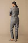 Shop_Ampm_Gray Shawl , Round Idalia Cape Pant Set _at_Aza_Fashions