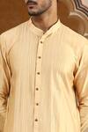 Shop_Kudrat Couture_Yellow Embroidery Desert Kurta Set _at_Aza_Fashions