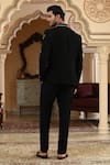 Shop_Kudrat Couture_Black Embroidery Uccheswara Hand Suit Set _at_Aza_Fashions