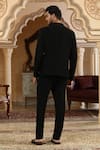 Shop_Kudrat Couture_Black Satin Drawn Deer Suit Set _at_Aza_Fashions