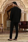Shop_Kudrat Couture_Black Zari Glitter Flower Cut Embroidered Suit Set _at_Aza_Fashions