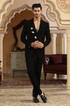 Buy_Kudrat Couture_Black Gold Coins Suit Set _at_Aza_Fashions
